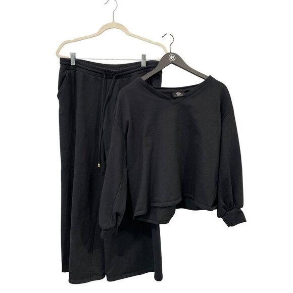 G By Giuliana So Soft French Terry 2 Piece Top and Pant Set Size Large Comfort - Picture 2 of 7